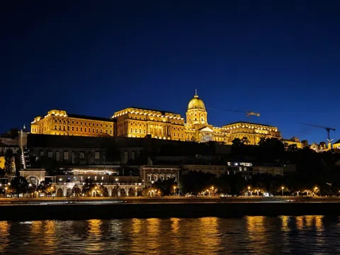 Night Boats and Moored Bars on Budapest's Danube